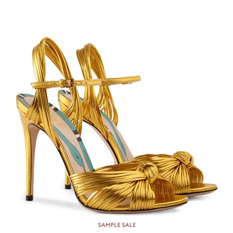 gold.gucci sandals|Gucci gold heeled sandals.